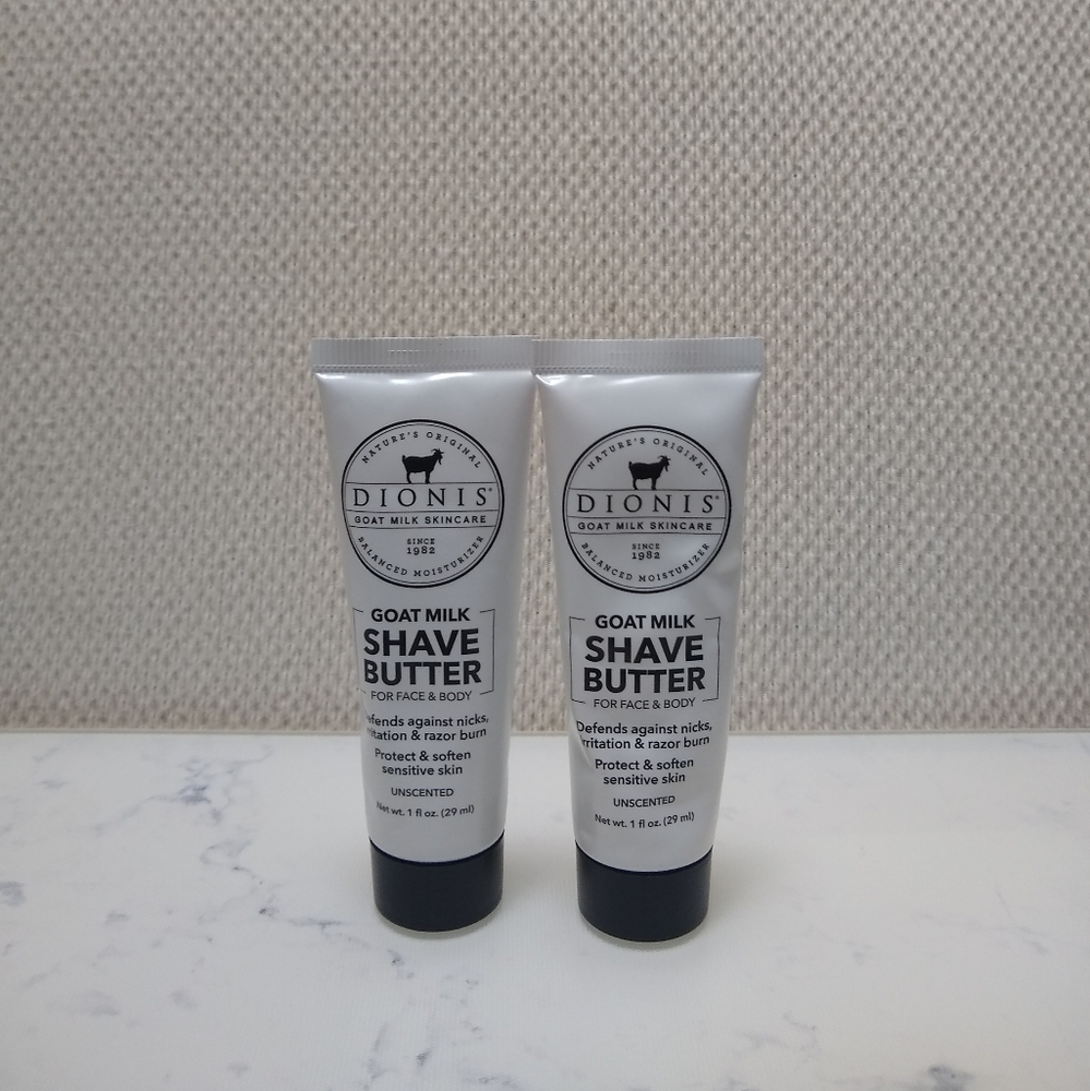 2 Dionis Goat Milk Shave Butter Travel Size 1 Oz Sealed